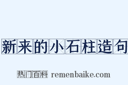 新来的小石柱造句是什么意思的图片